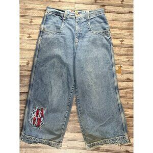 JNCO Rollin’ 26” baggy jeans size 34 x 30 color dark stone Y2K Vintage
